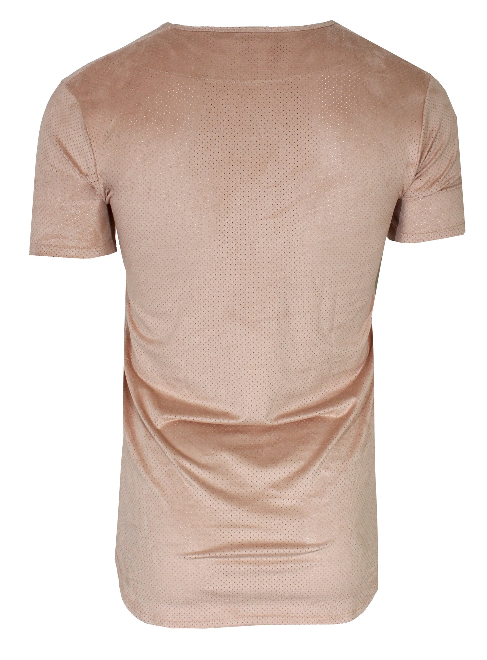 Kash Extended Suede Perforated Tee in tan – view 2 of 2