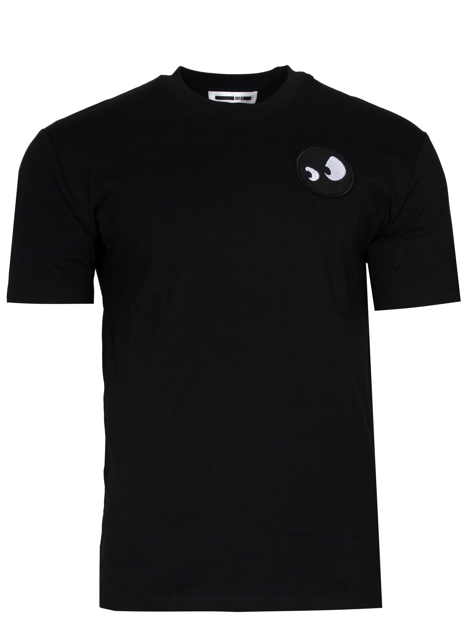 McQ Dropped Shoulders Short Sleeve Tee in black and white – view 1 of 2