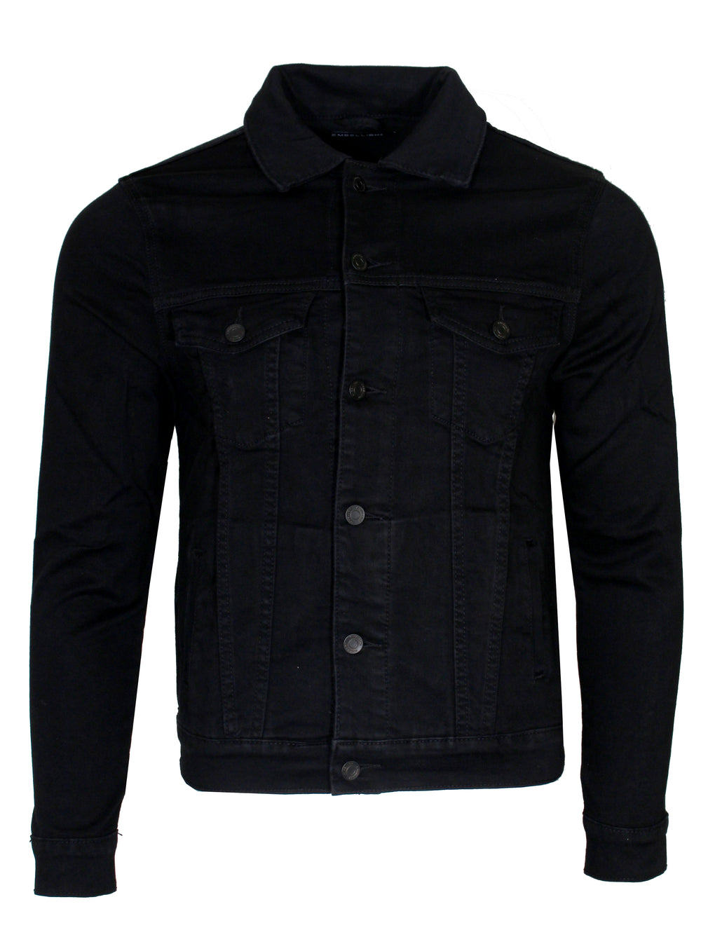 Embellish Men's Watson Denim Jacket in black distressed – view 3 of 3