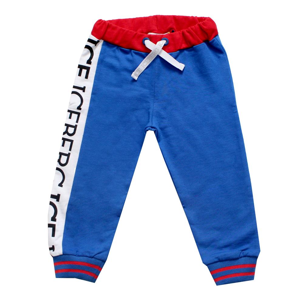 Iceberg Boys Sweatpants with Logo and Stripe Detail in bright blue – view 1 of 2