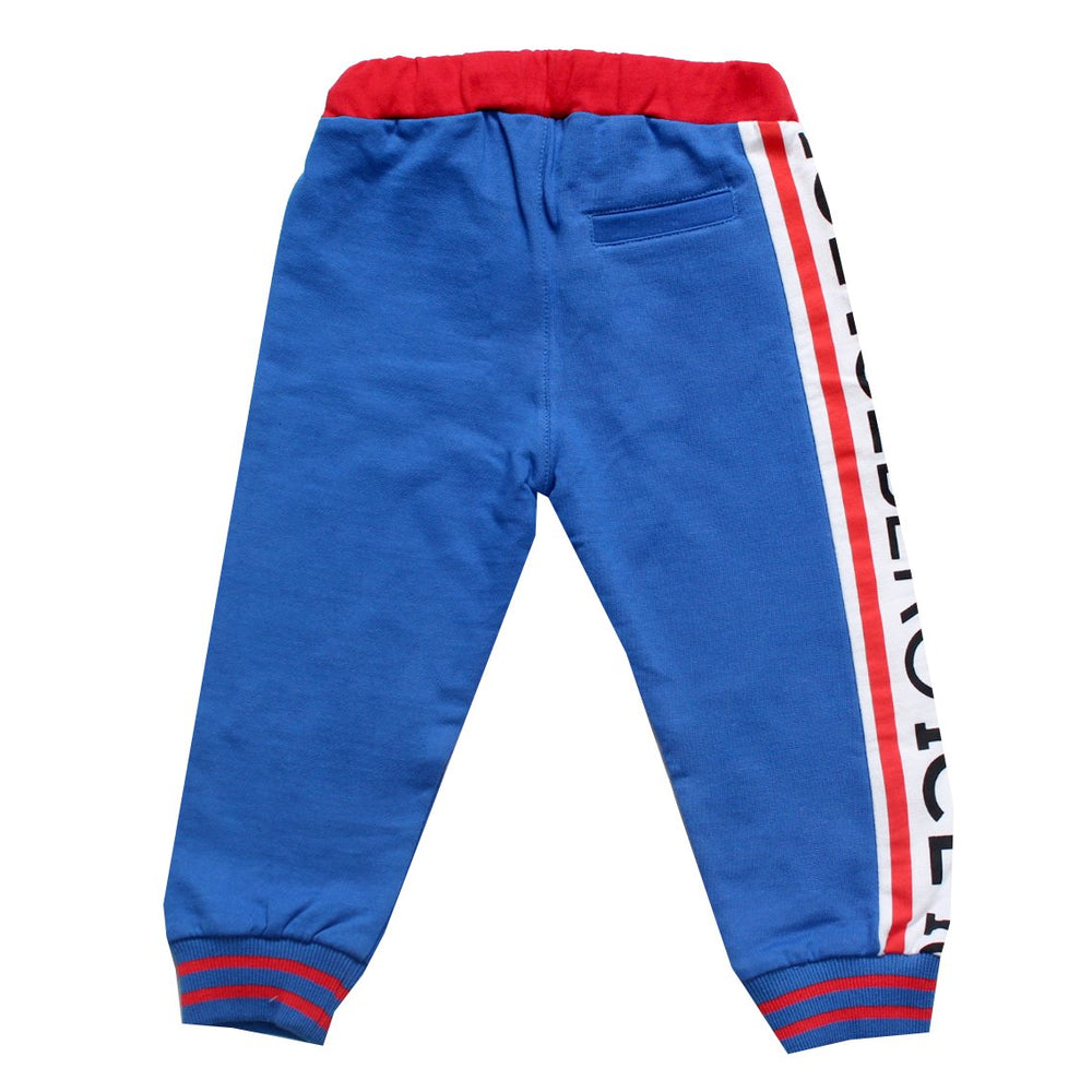 Iceberg Boys Sweatpants with Logo and Stripe Detail in bright blue – view 2 of 2