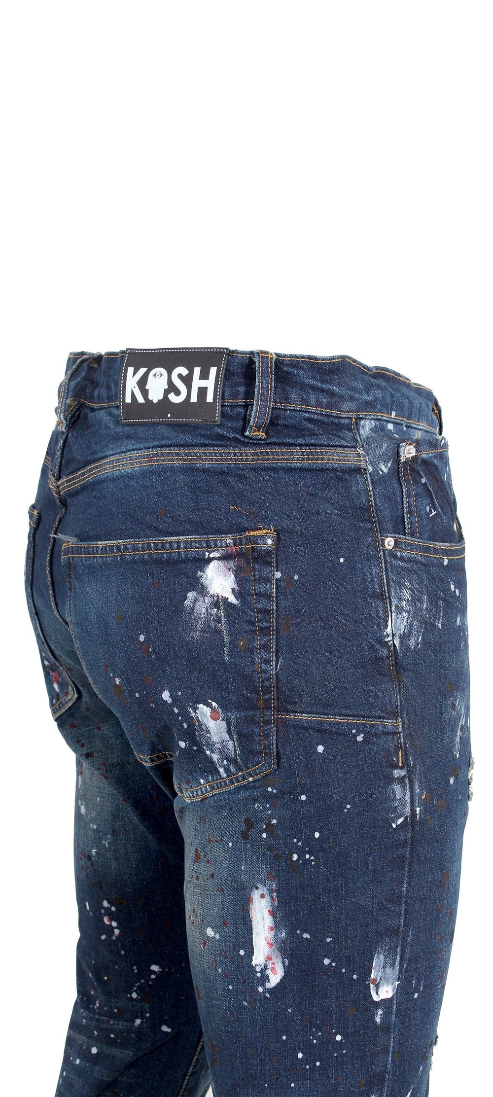 Kash Men's Denim in blue paint – view 4 of 5