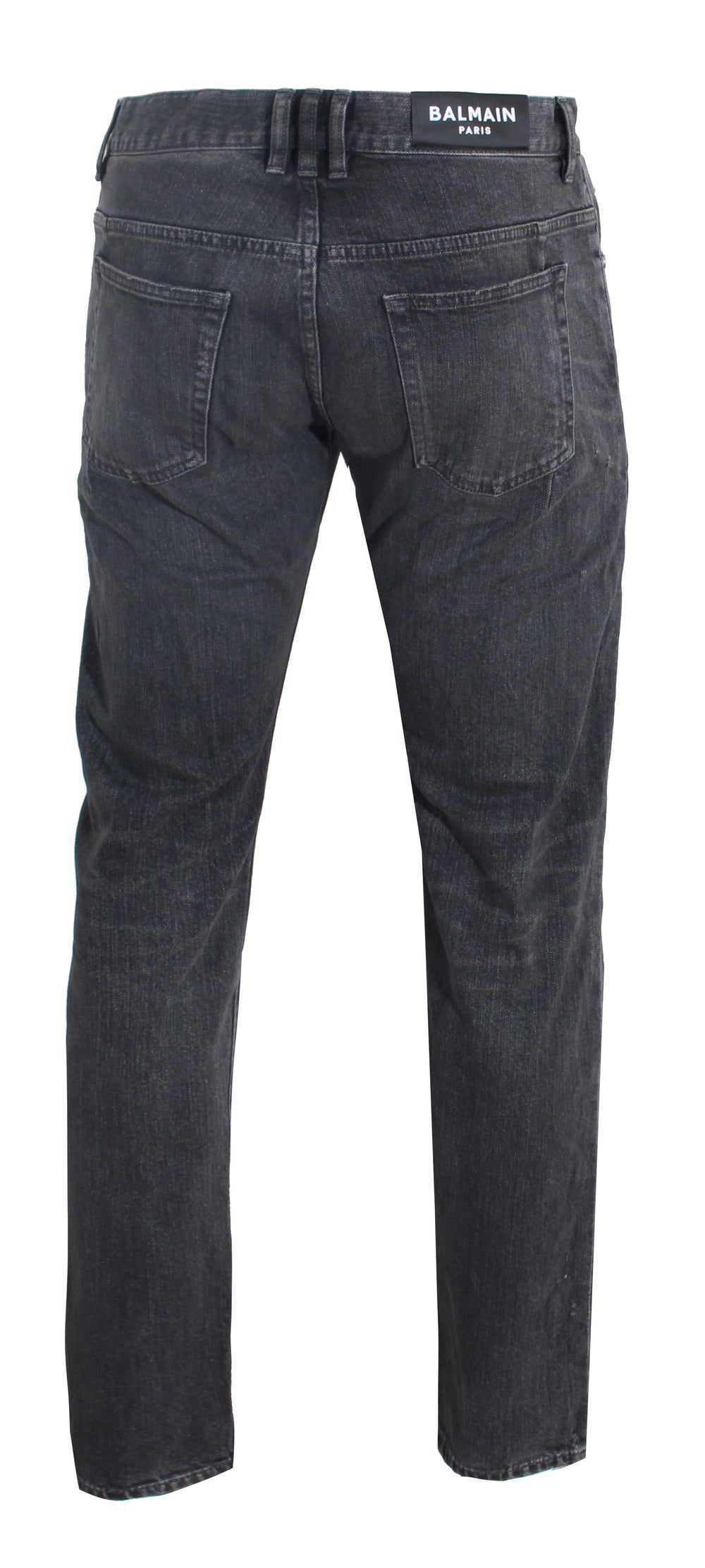 Selvedge Tapered Jeans - Repair Black