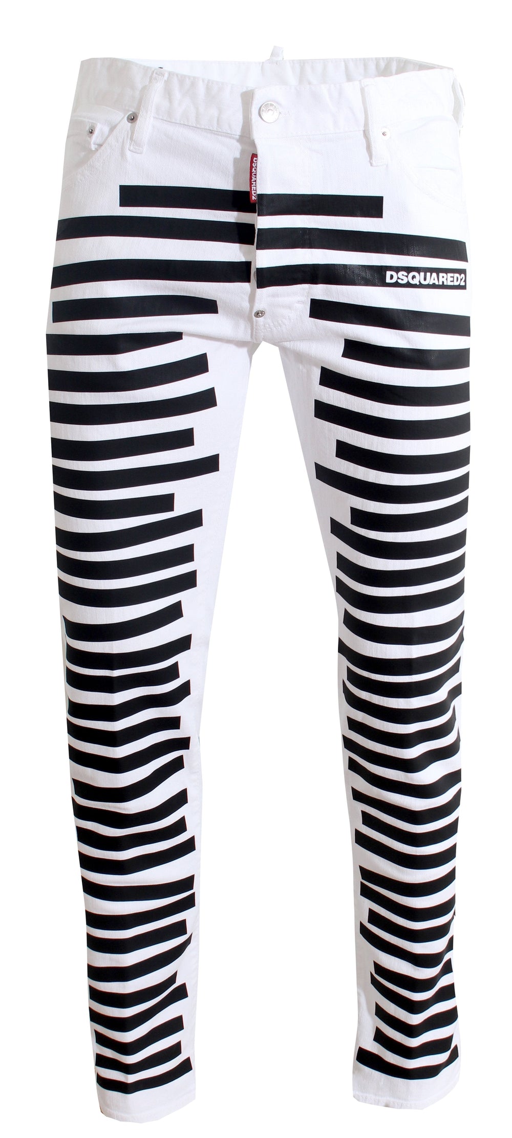 DSQUARED2 Cool Guy Striped Jean in white – view 1 of 2