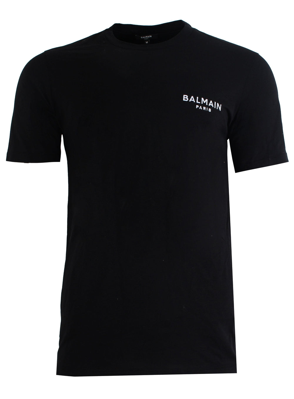 Balmain Logo Round Neck Short Sleeve Tee in black – view 1 of 2