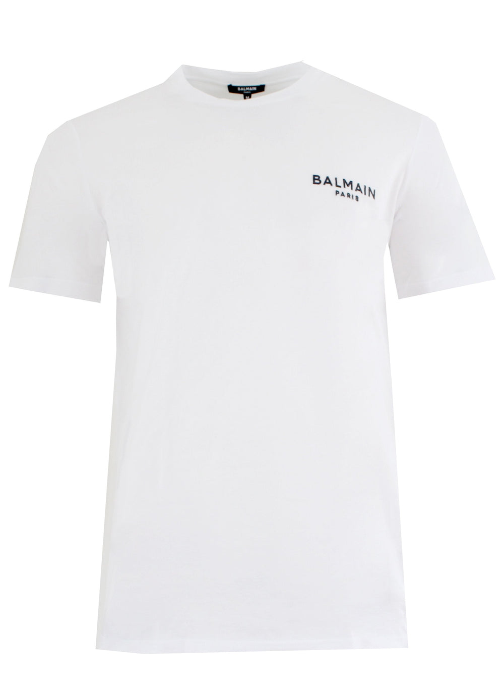 Balmain logo round neck short sleeve tee in white – view 1 of 1