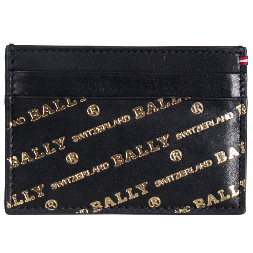 Men's BHAR.OB/04 Business Calf Card Holder-Black and Gold