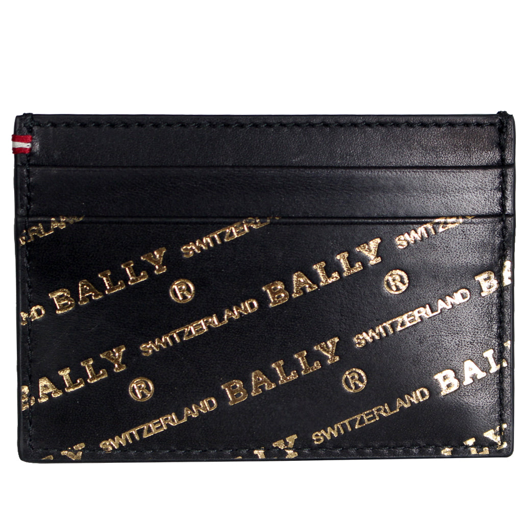 Bally Men's BHAR.OB/04 Business Calf Card Holder-Black and Gold – view 2 of 2