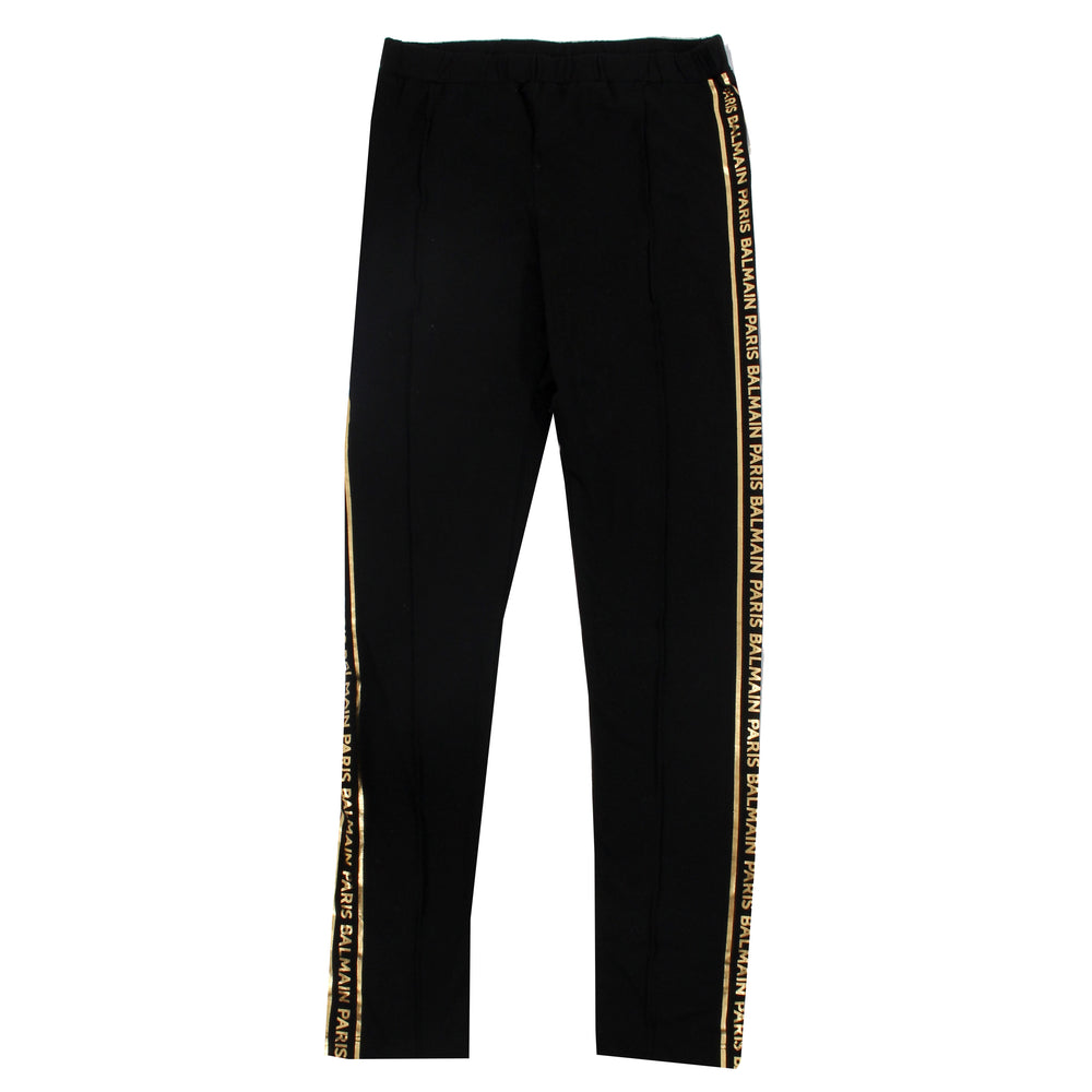 Girls Leggings with Logo Down the Leg
