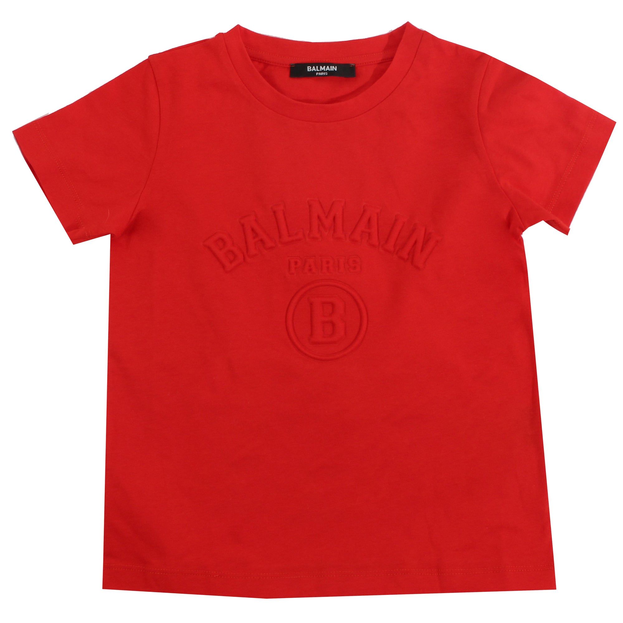 Tee With Embossed Logo - Red