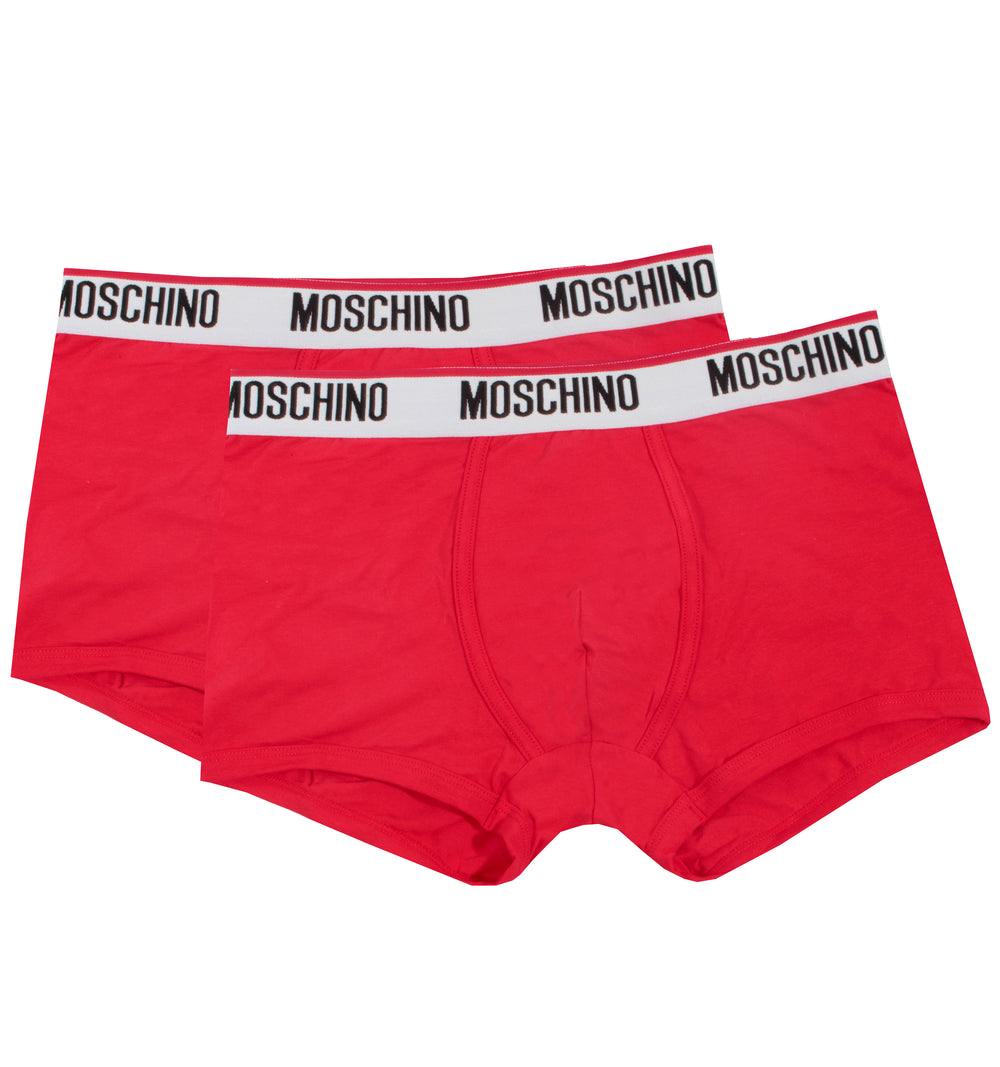 Moschino Logo Band Bi-Pack Briefs in red – view 1 of 2
