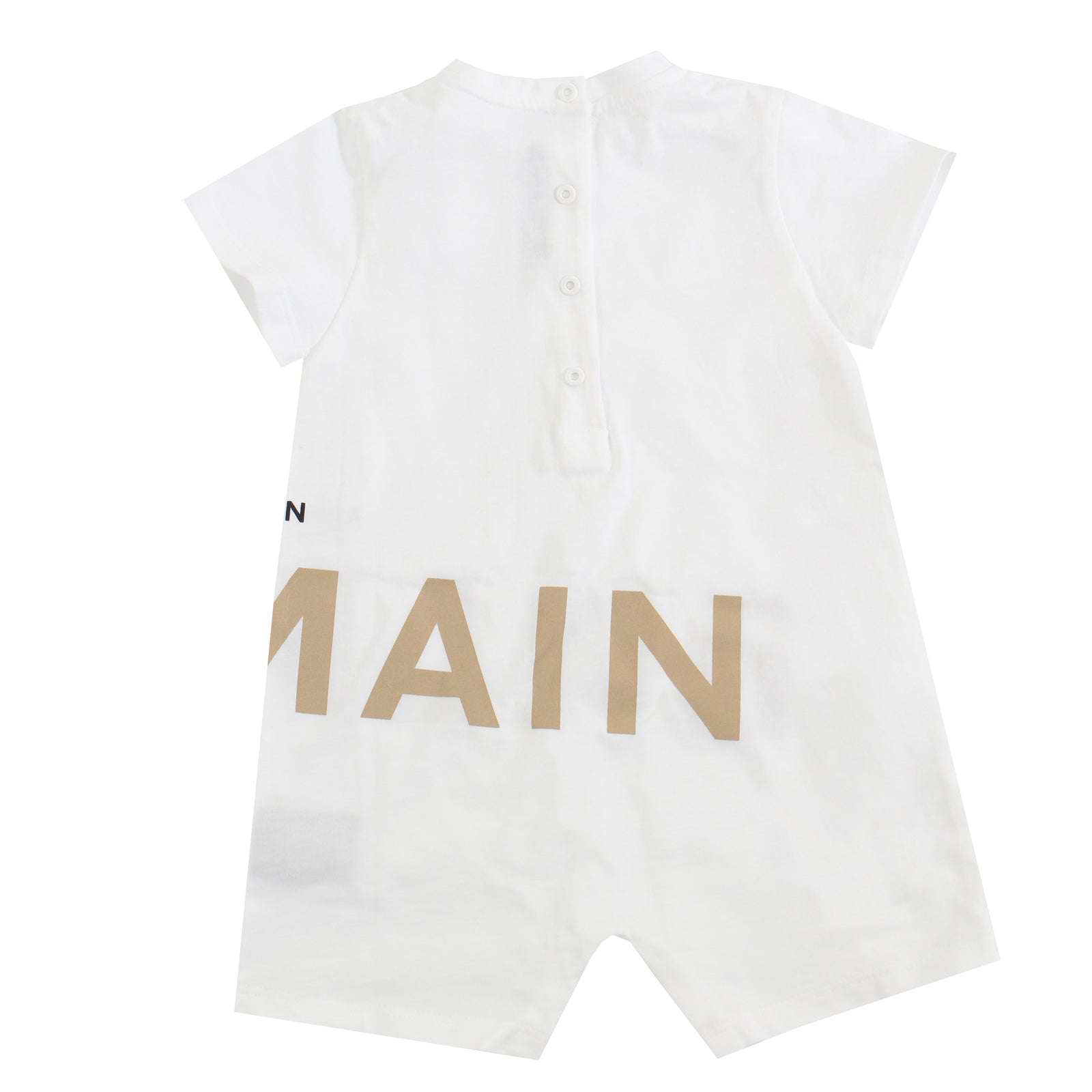 Short Sleeve Romper Set - White