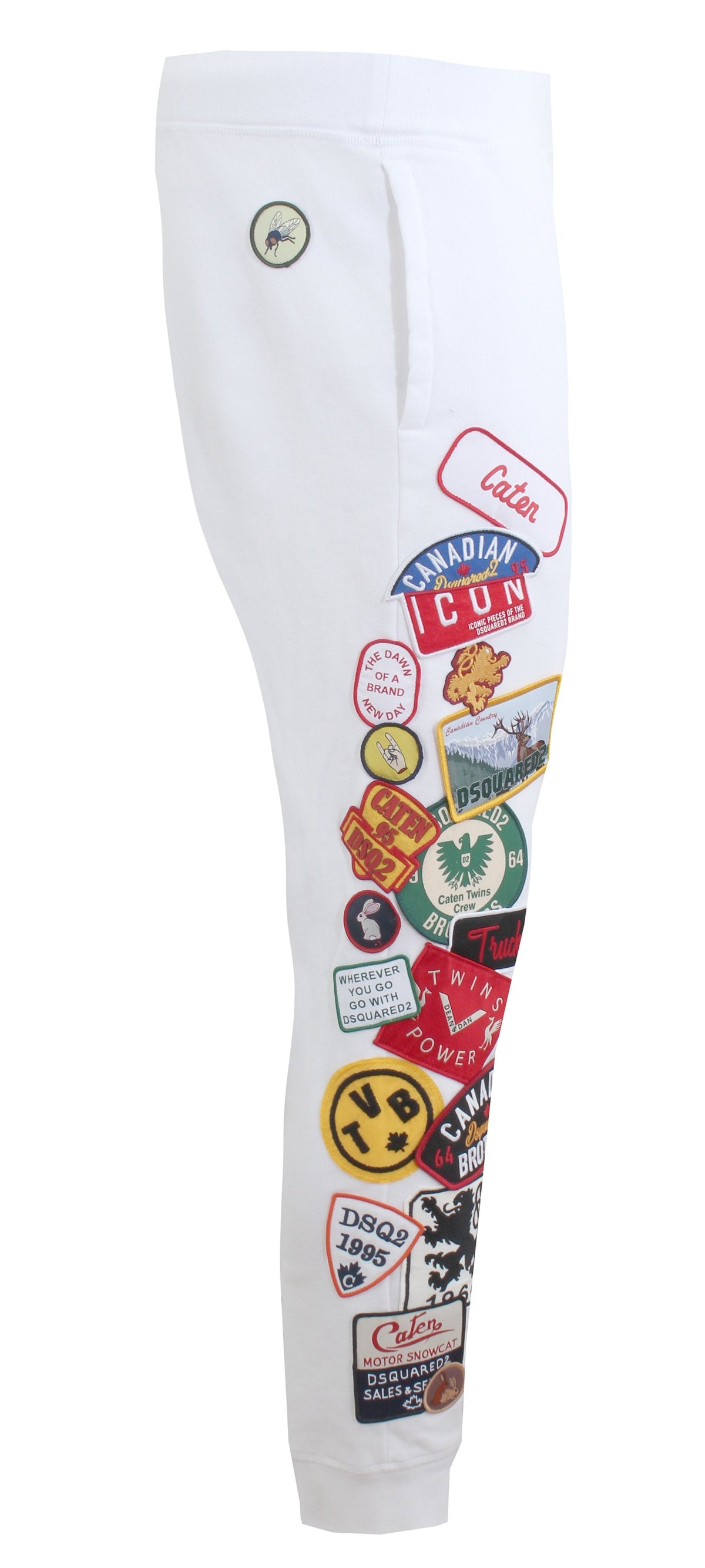 DSQUARED2 Icon Patch Sweatpants in white – view 1 of 3