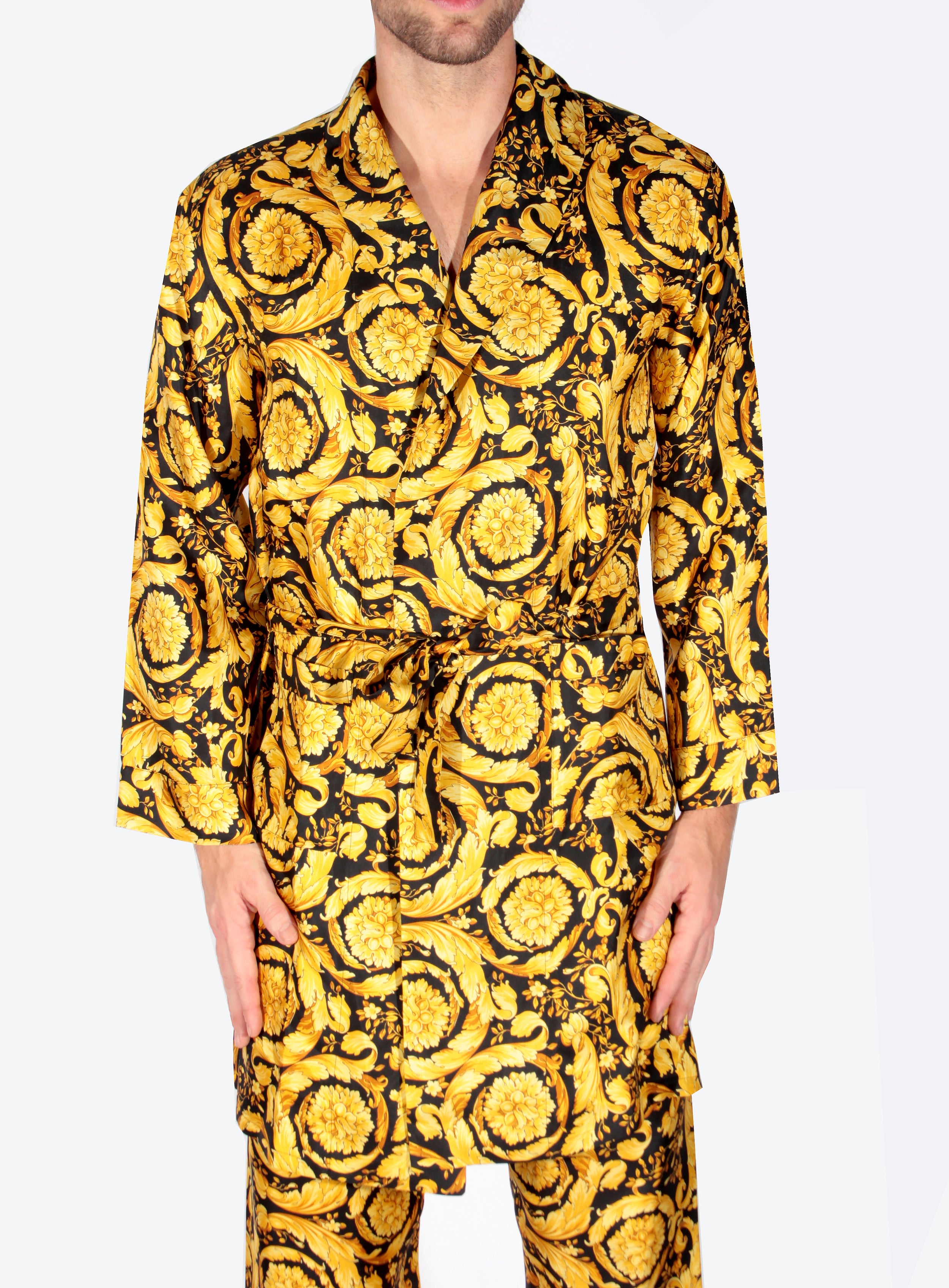 versace black and gold dressing gown Versace BAROQUE HEART BAROQUE UNISEX - Dressing gown - black