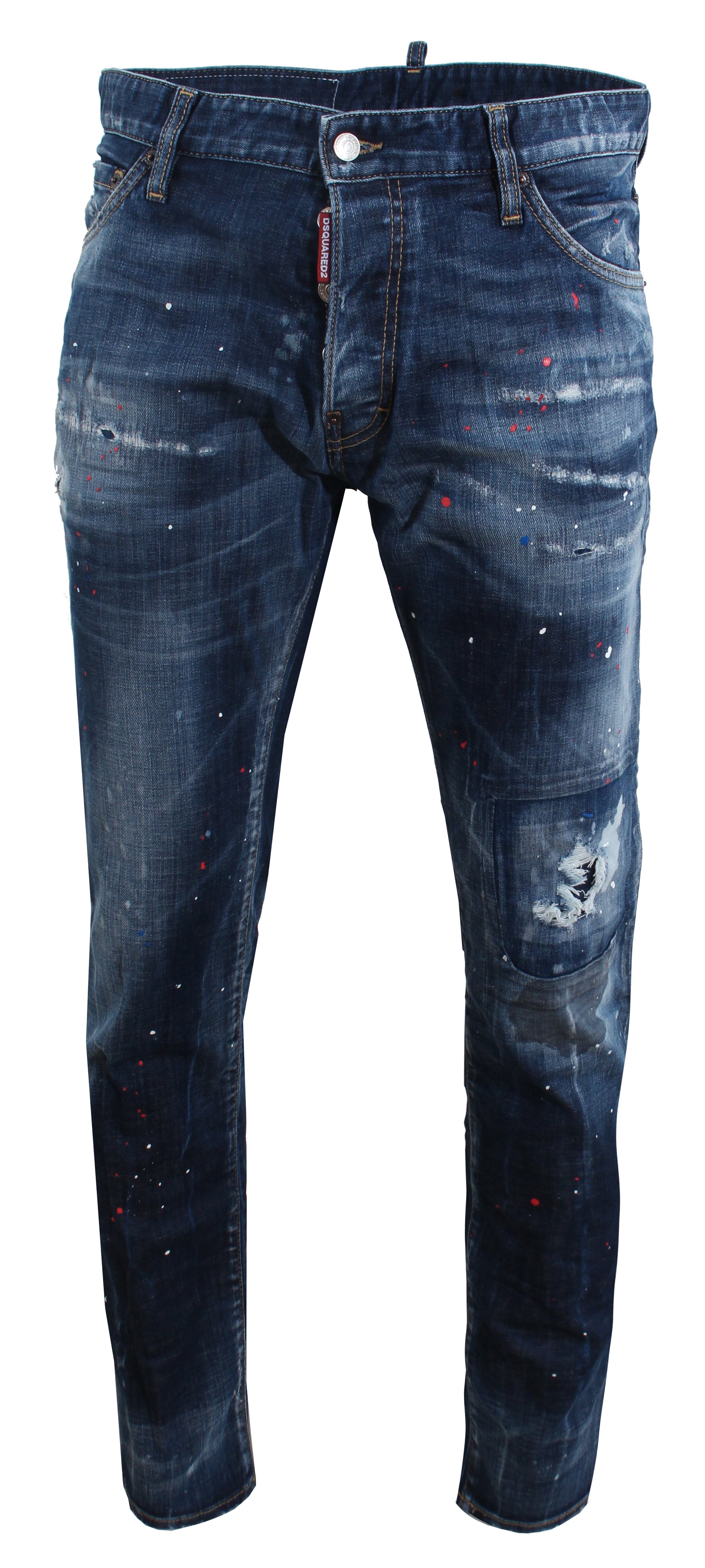 Paint Splatter Cool Guy Jeans Blue
