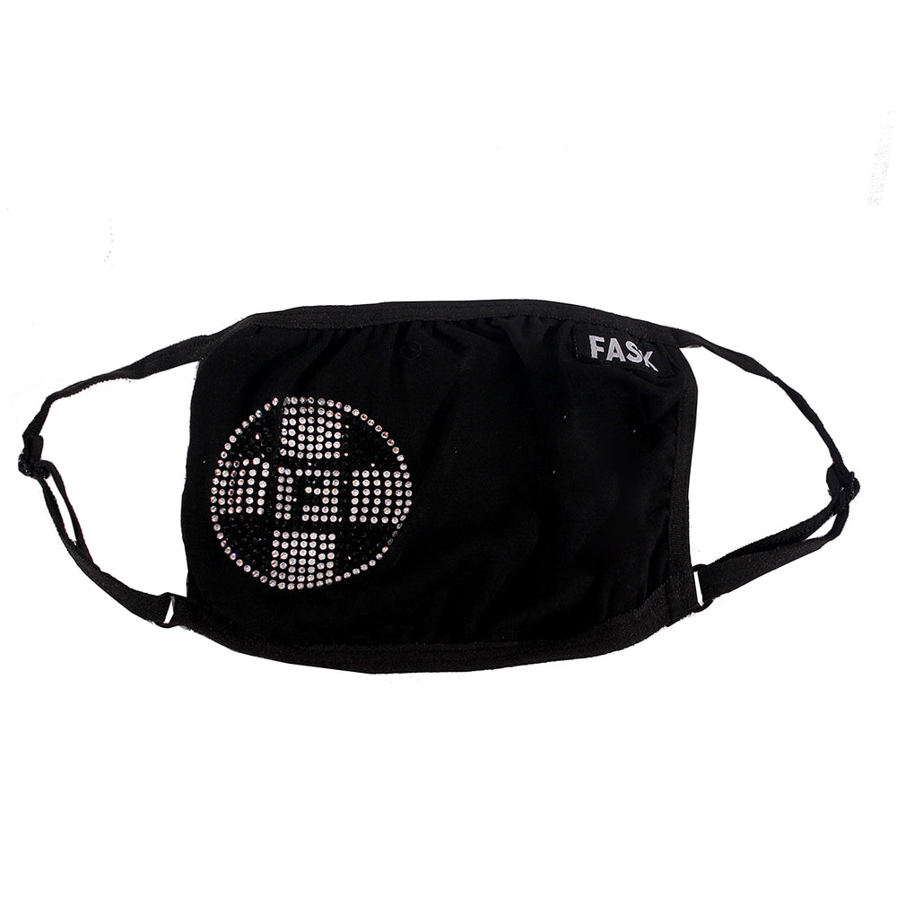 FASK Logo Cotton 2.0 Stoned Mask in black – view 1 of 4
