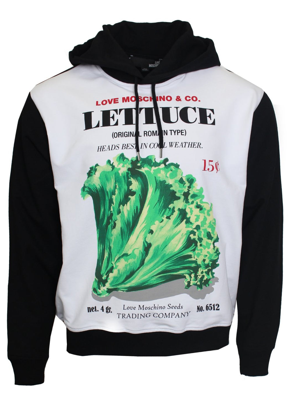 Love Moschino Lettuce Graphic Hoodie in black – view 1 of 3