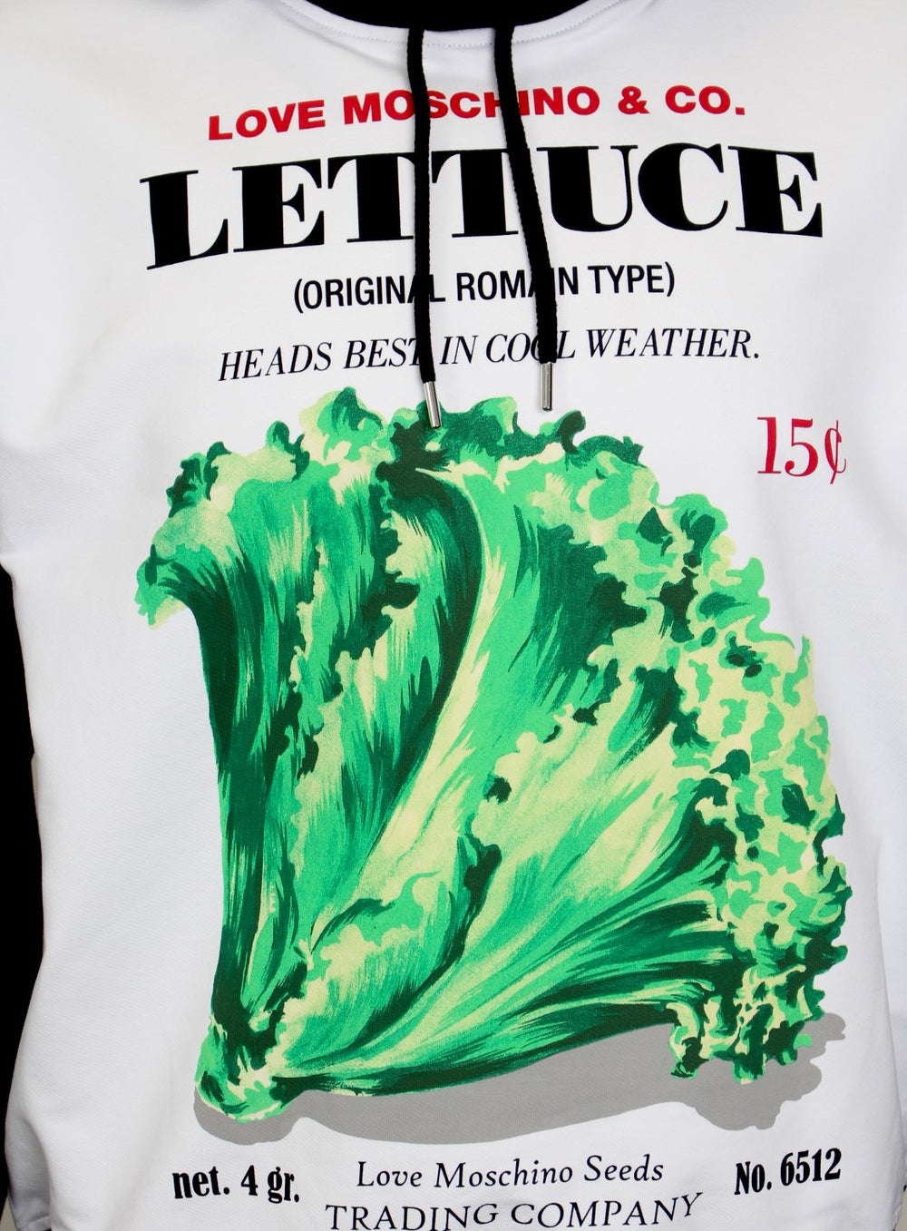 Love Moschino Lettuce Graphic Hoodie in black – view 2 of 3