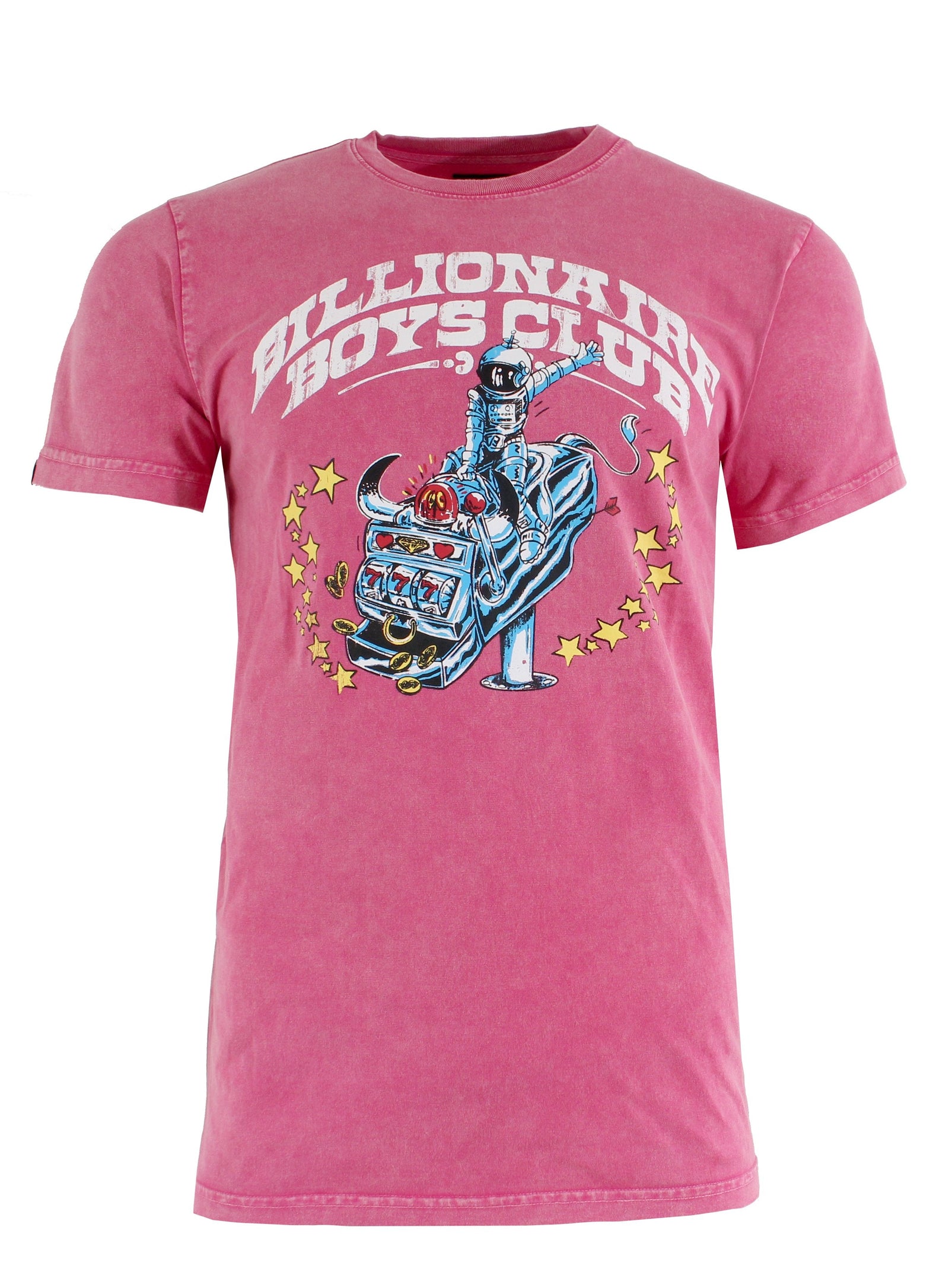 Billionaire Boys Club BB Rider Short Sleeve Knit in fandango pink
