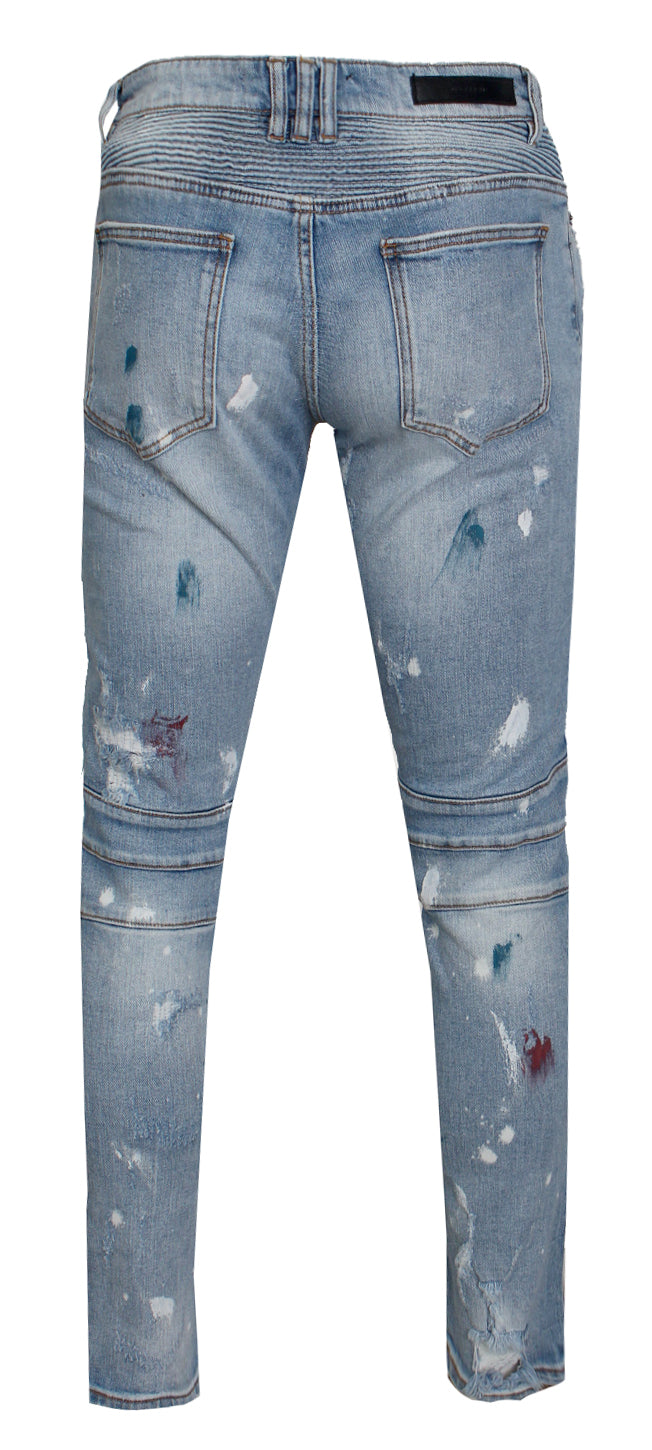Men's Anderson Biker Denim-Blue