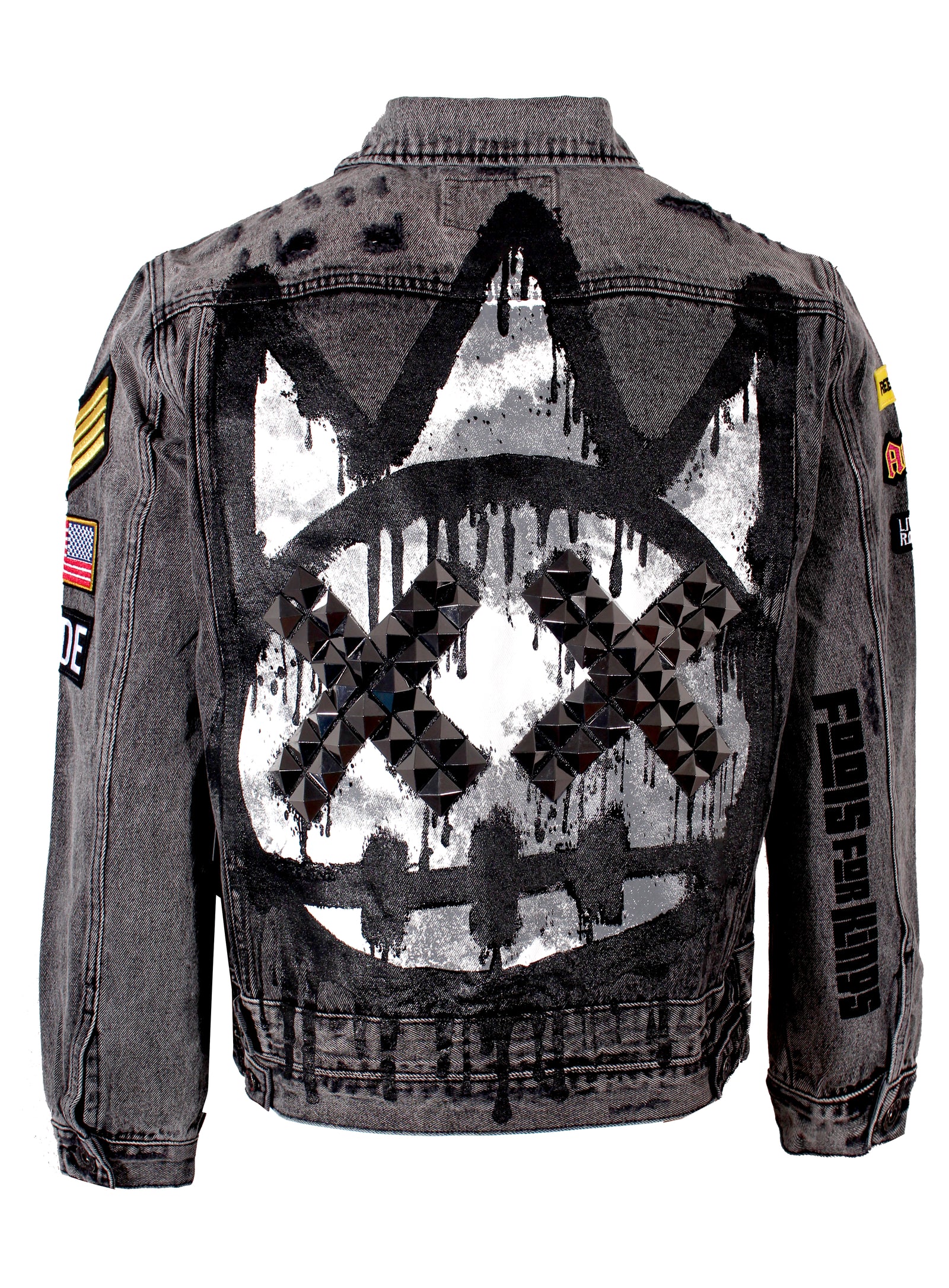 Men's Type II Black Graffiti Denim Jacket