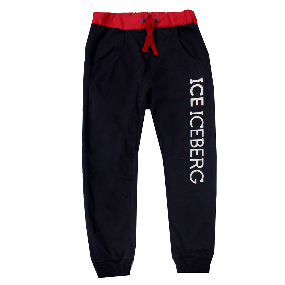 Iceberg Boys Sweatpants with Logo in navy – view 1 of 2