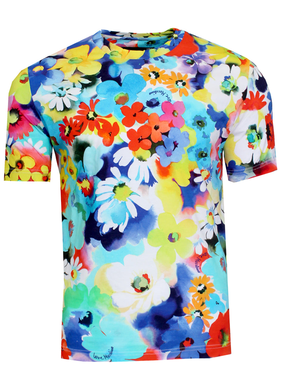 Love Moschino Floral Print Tee in multicolor – view 1 of 2