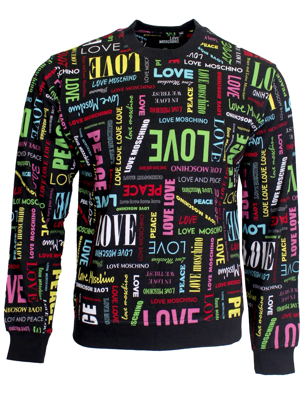 Love Moschino all-over logo crewneck in black