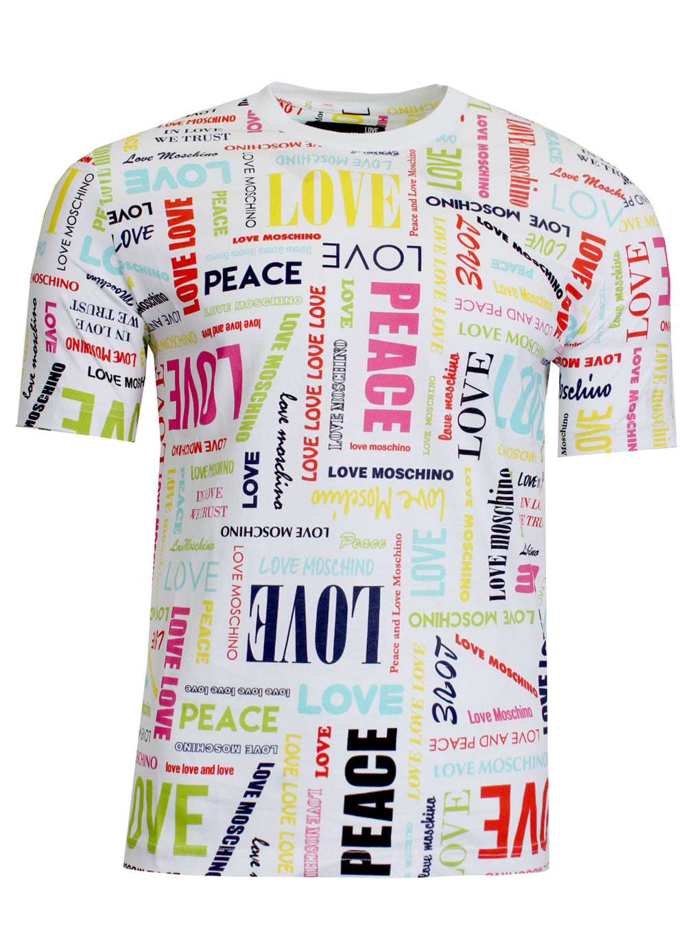 Love Moschino All Over Logo Tee in white – view 1 of 2