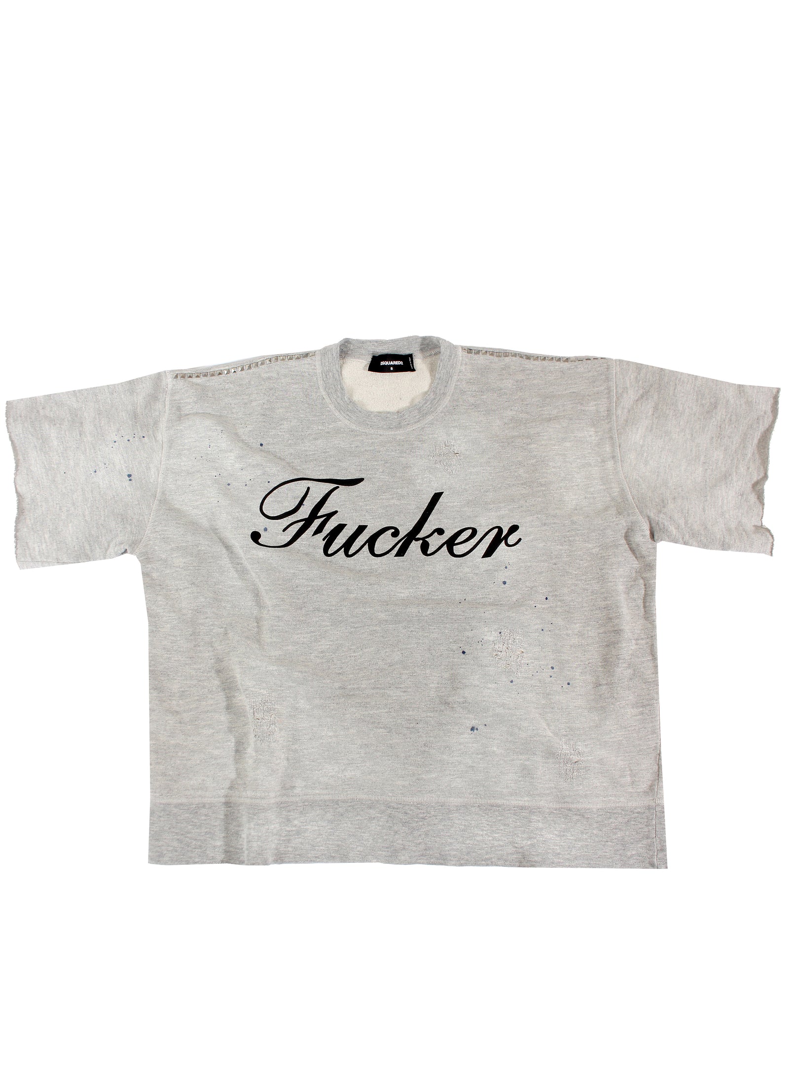 Fucker Short Sleeve Sweatshirt - Grey