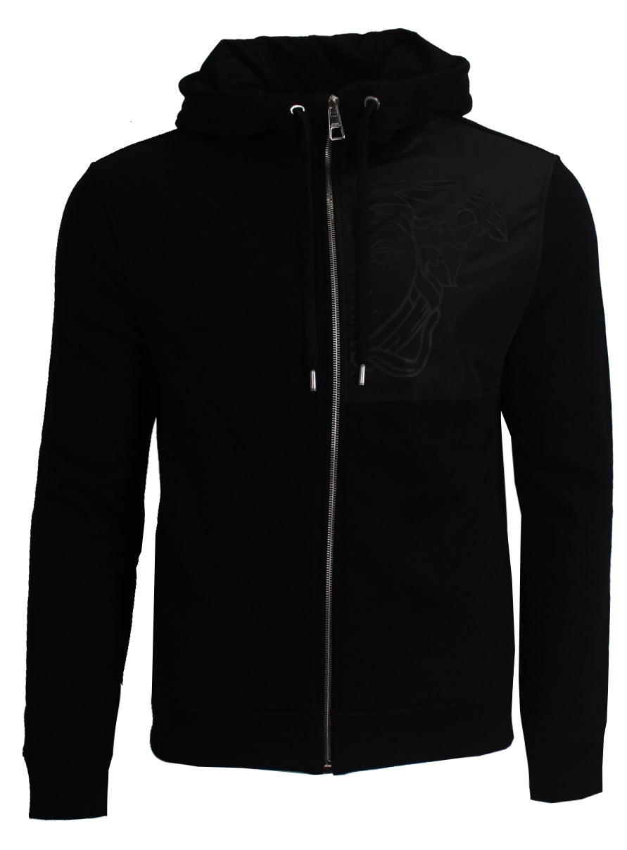 Versace Jeans men's zip-up track jacket in black