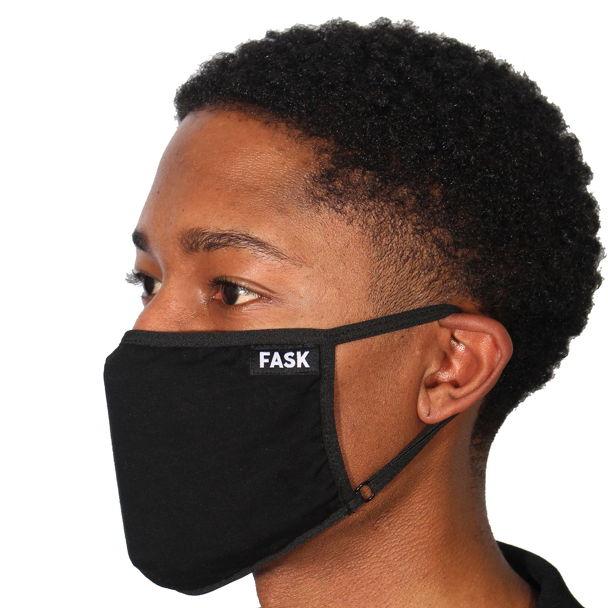 FASK Skull Cotton 2.0 Stoned Mask with Interchangeable Filter and Adjustable Size Strap-Black