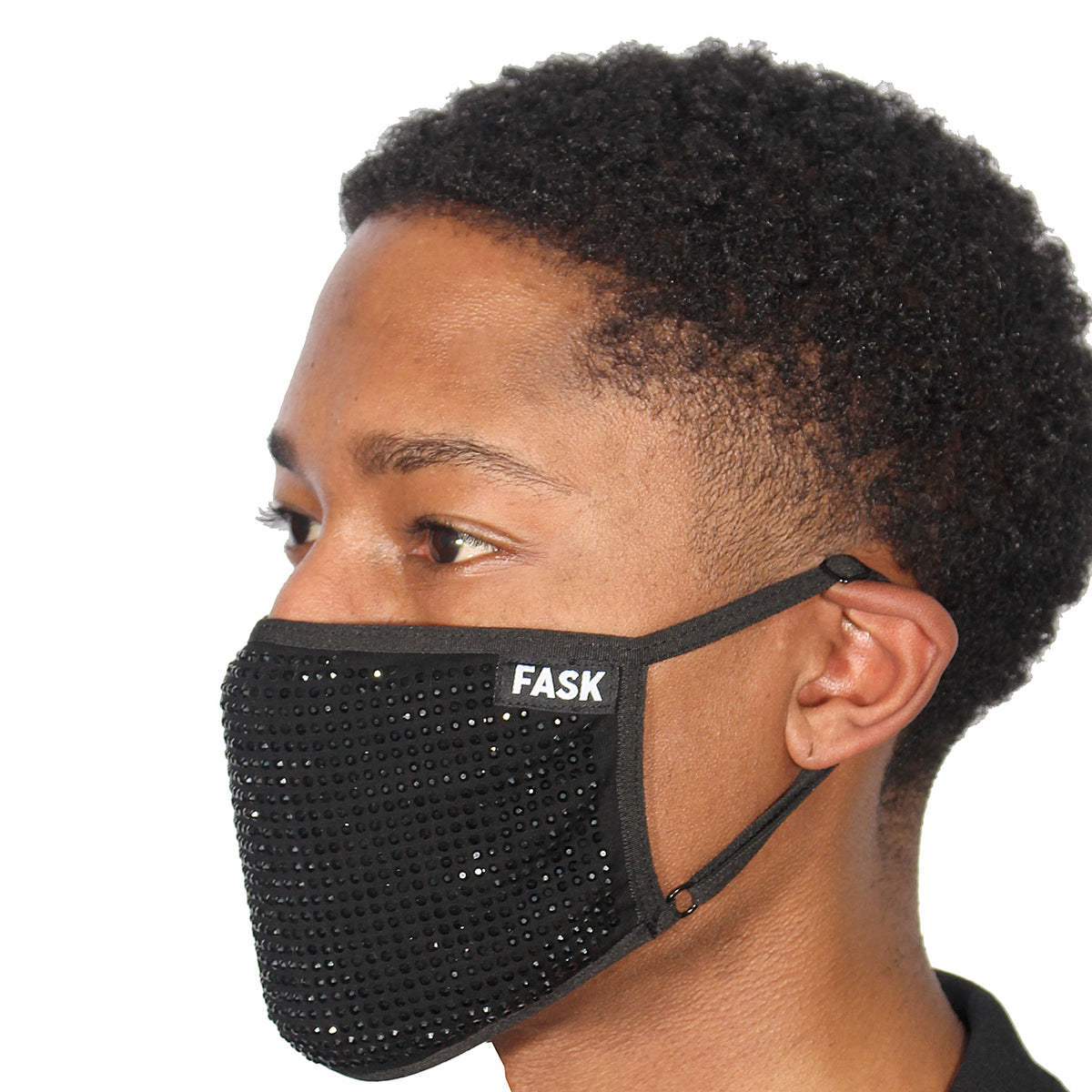 FASK Full Stoned Cotton 2.0 Stoned Mask with Interchangeable Filter and Adjustable Size Strap