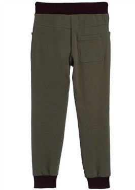 Fendi Boys Roma Khaki Green Sweatpants