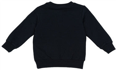 Fendi Boys Monster Logo Long Sleeve Navy Sweater
