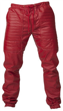Kite Full Leatherette Pants - Perforated (Red)