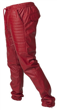 Kite Full Leatherette Pants - Perforated (Red)