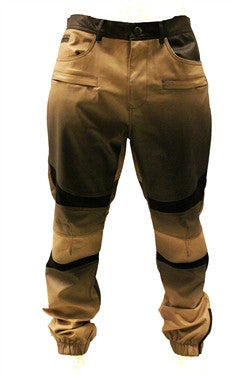 Kite Ombre Leatherette and Fleece Pants - Beige