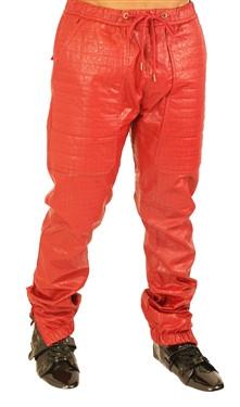 Kite Croc Trainers Leather Pants in red – view 1 of 3