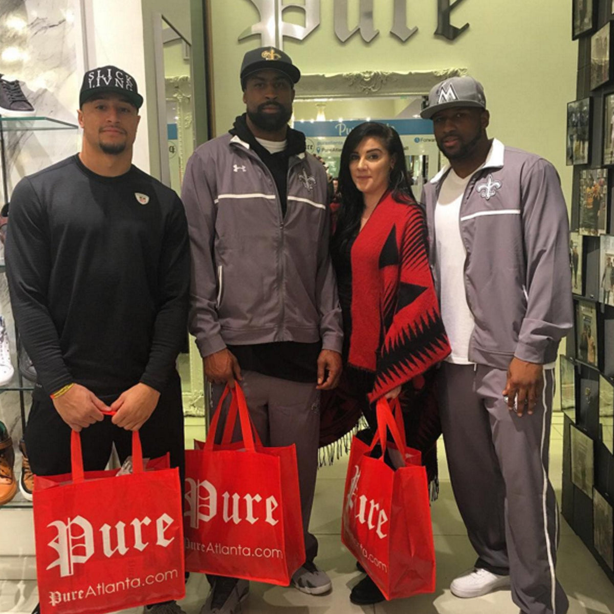 Kenneth Vaccaro, Brandon Browner, &amp; David Hathorne, New Orleans Saints