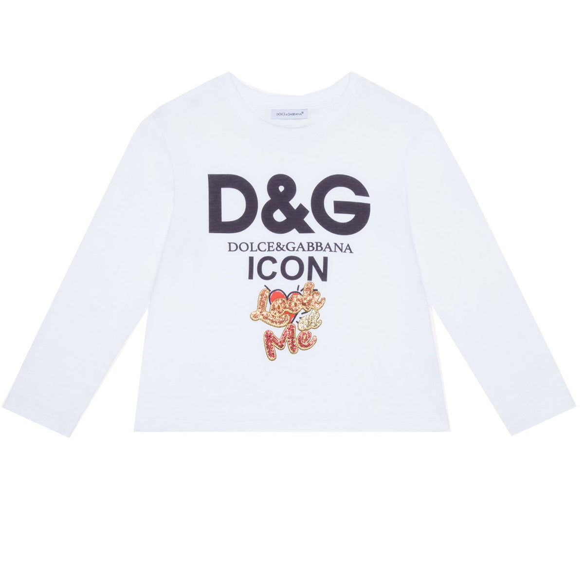 Kids-Girls Graphic Long Sleeve T-Shirt-White
