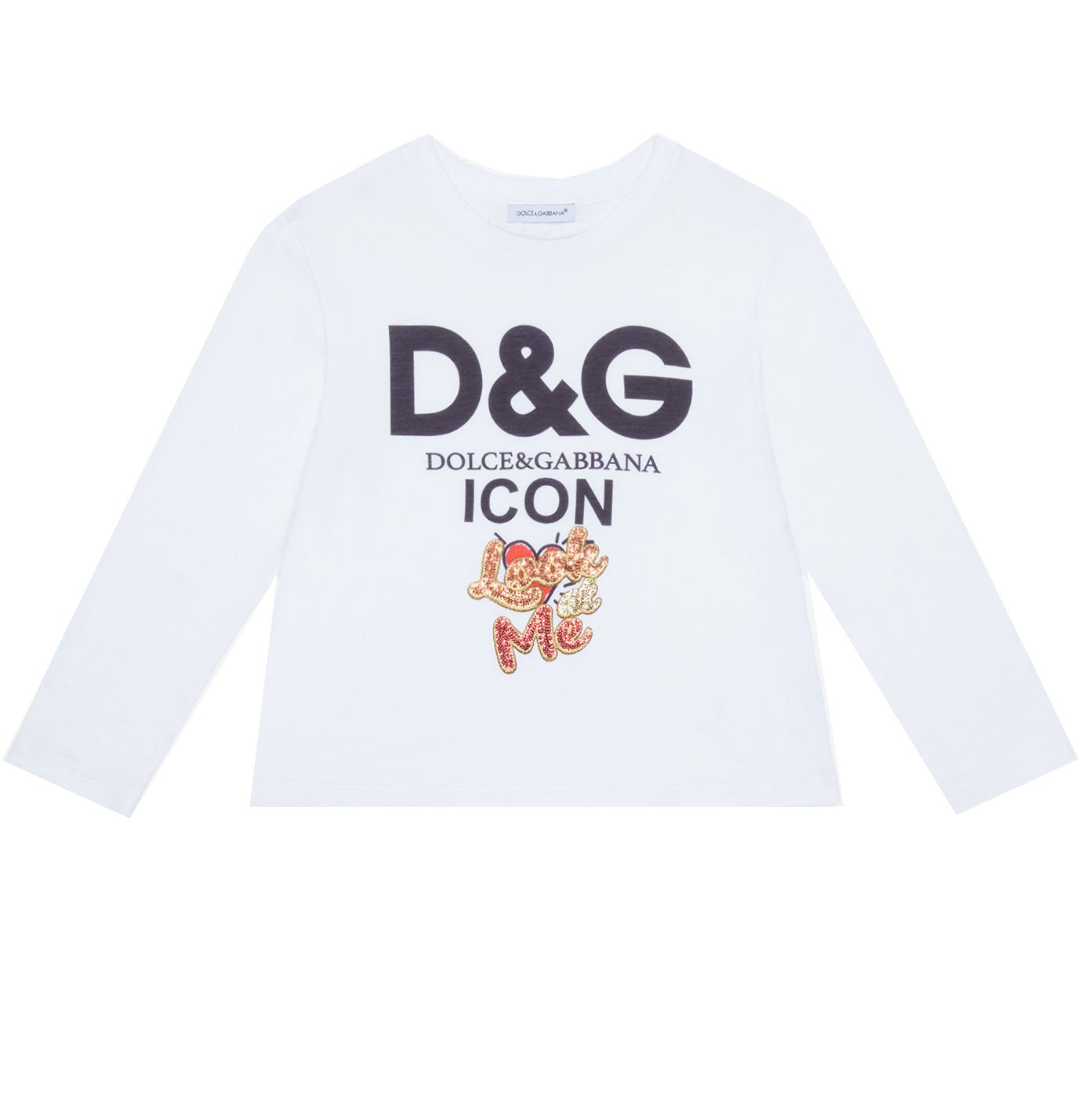 Kids-Girls Graphic Long Sleeve T-Shirt-White