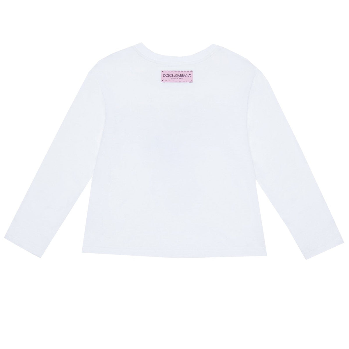 Kids-Girls Graphic Long Sleeve T-Shirt-White