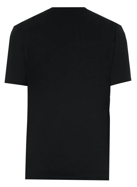 COTTON T-SHIRT WITH MOSCHINO COUTURE PRINT - BLACK