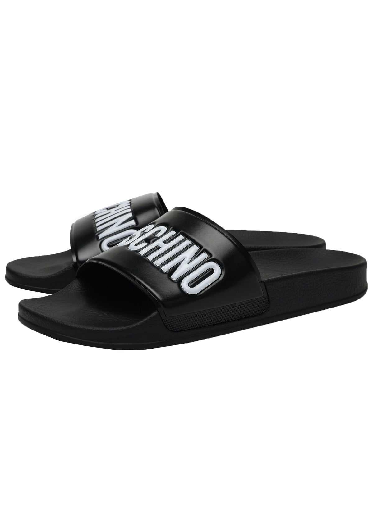 MOSCHINO SLIDES - BLACK/WHITE
