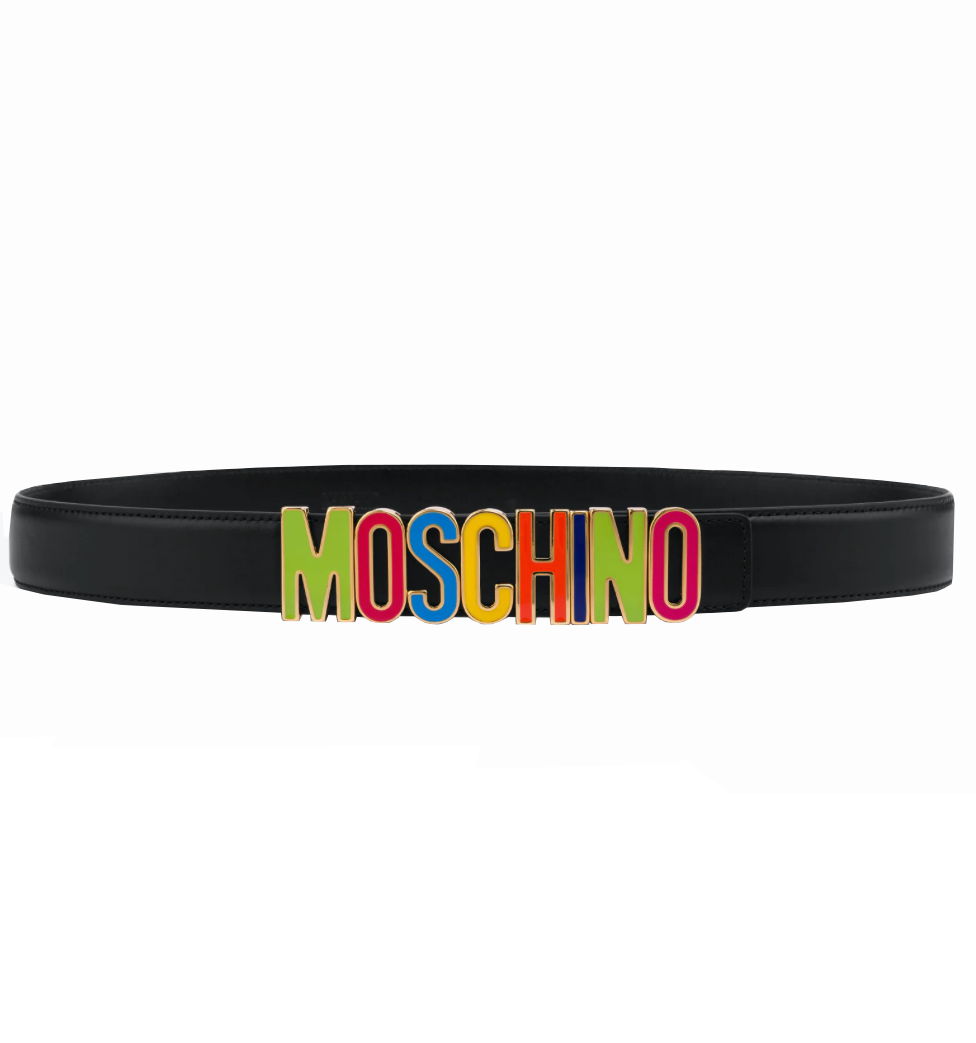 Moschino Multicolor Logo Belt