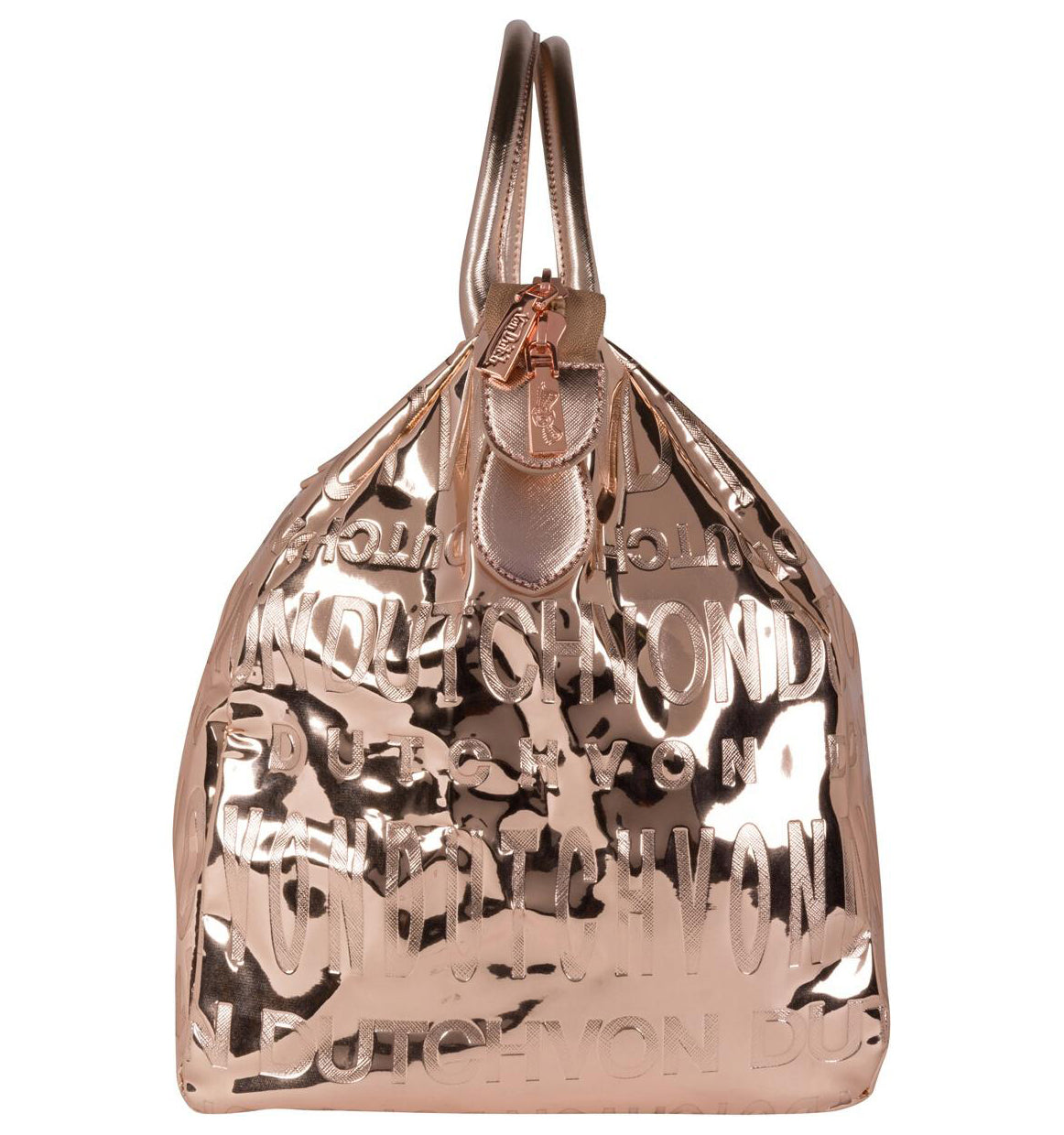 Von Dutch Reflection Overnight Bag in rose gold – view 3 of 3