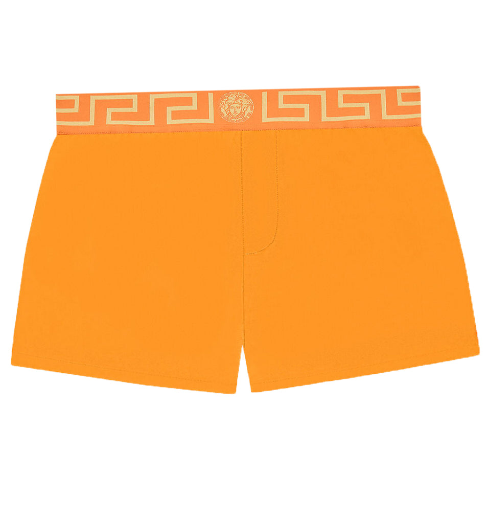 水着 Versace Swim Short Boxer Poly Golfo Fabric - New Logo SWIM SHORT BOXER-NEON ORANGE AND GOLD - PureAtlanta.com