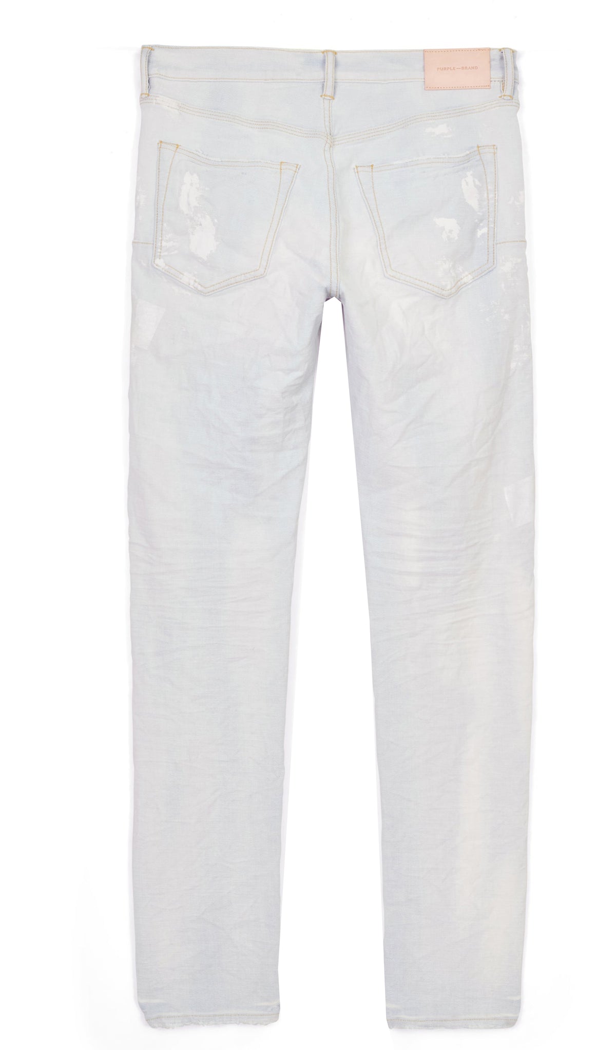 Cream Sprayed Reflective Paint Denim