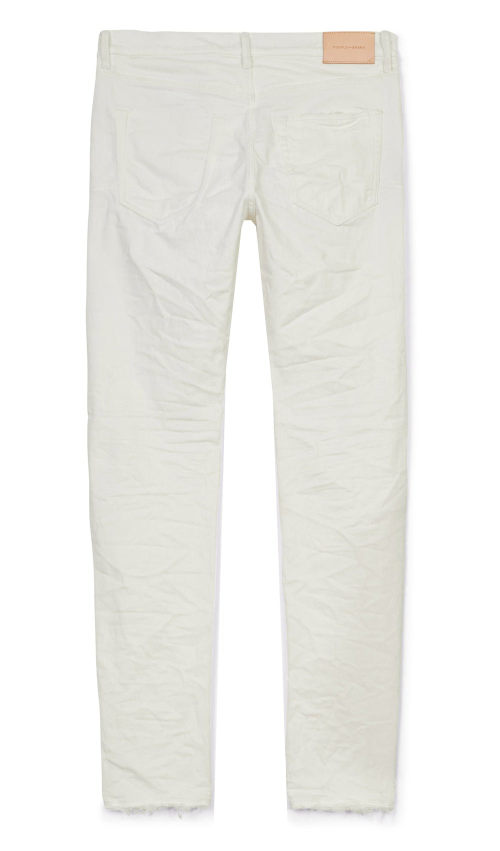 Purple Brand Four Pocket Destroy Jeans with Silicone Outline in White – view 2 of 2